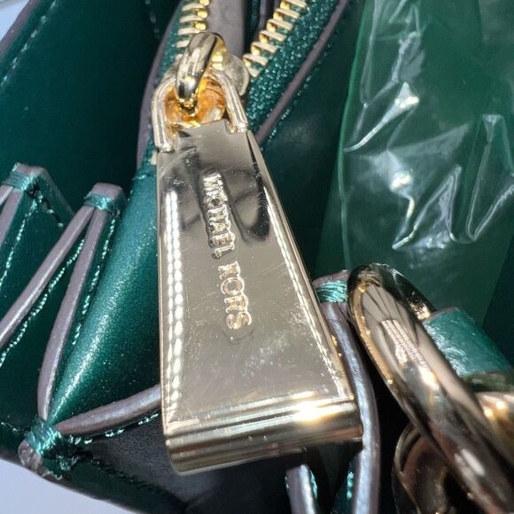 Michael Kors Mercer Large Saffiano Leather Tote Bag in Deep Green - Picture 8 of 16
